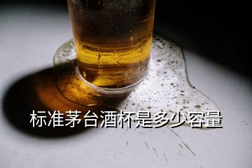 標準茅臺酒杯是多少容量
