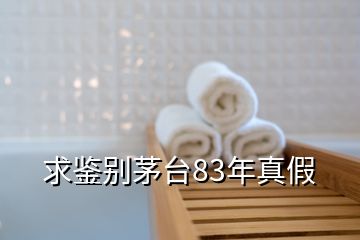 求鑒別茅臺83年真假