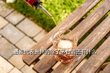 最能代表貴州的除了茅臺酒還有什么