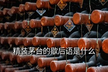 精裝茅臺(tái)的歇后語(yǔ)是什么