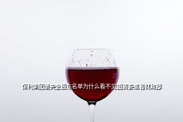 保利集團(tuán)是央企股東名單為什么看不見國(guó)資委或者財(cái)政部