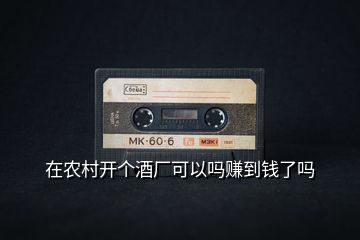 在農(nóng)村開個酒廠可以嗎賺到錢了嗎