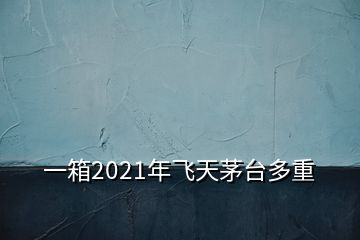一箱2021年飛天茅臺(tái)多重