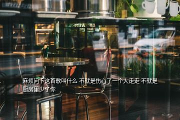 麻煩問(wèn)下這首歌叫什么 不就是傷心了一個(gè)人走走 不就是廚房里少了你