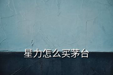 星力怎么買茅臺