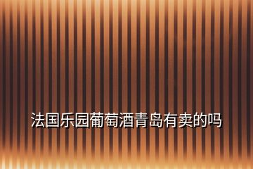 法國(guó)樂(lè)園葡萄酒青島有賣的嗎
