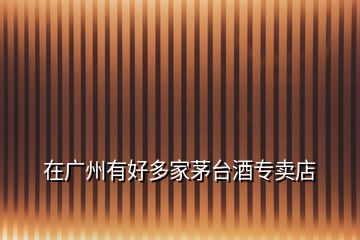 在廣州有好多家茅臺(tái)酒專(zhuān)賣(mài)店