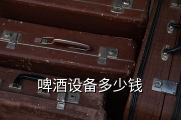 啤酒設備多少錢