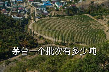 茅臺一個批次有多少噸