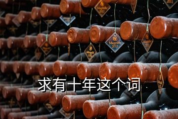 求有十年這個詞