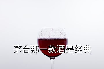 茅臺(tái)那一款酒是經(jīng)典