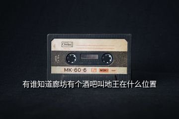 有誰知道廊坊有個酒吧叫地王在什么位置