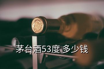 茅臺(tái)酒53度 多少錢(qián)