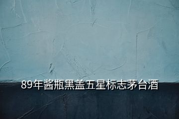 89年醬瓶黑蓋五星標(biāo)志茅臺酒
