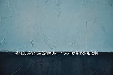 我想知道在北京首都機場一個人可以帶多少煙酒啊