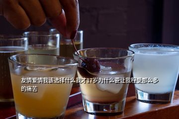 友情愛(ài)情我該選擇什么我才17歲為什么要讓我程受那么多的痛苦
