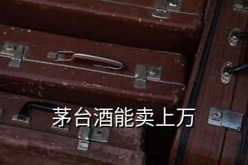 茅臺(tái)酒能賣上萬
