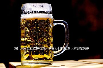 為什么用看股軟件看貴州茅臺(tái)萬(wàn)科的股票以前都是負(fù)數(shù)