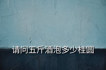 請問五斤酒泡多少桂圓