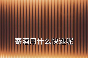 寄酒用什么快遞呢