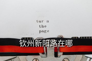 欽州新陽(yáng)路在哪