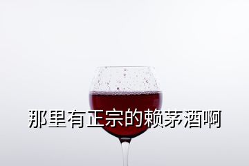 那里有正宗的賴茅酒啊