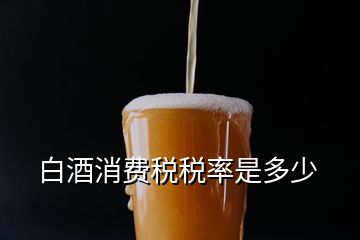 白酒消費稅稅率是多少