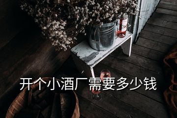 開個小酒廠需要多少錢