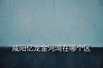 咸陽億龍金河灣在哪個(gè)區(qū)