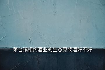 茅臺鎮(zhèn)相約酒業(yè)的生態(tài)原漿酒好不好
