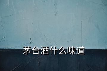 茅臺(tái)酒什么味道
