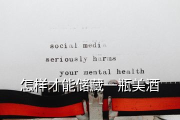 怎樣才能儲(chǔ)藏一瓶美酒