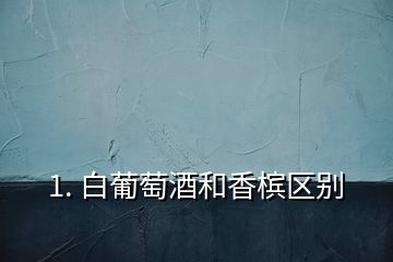 1. 白葡萄酒和香檳區(qū)別