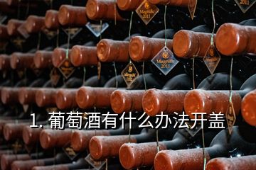 1. 葡萄酒有什么辦法開(kāi)蓋