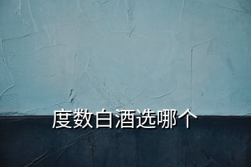 度數(shù)白酒選哪個(gè)