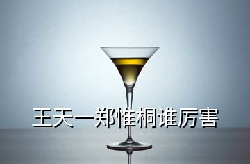 王天一鄭惟桐誰(shuí)厲害
