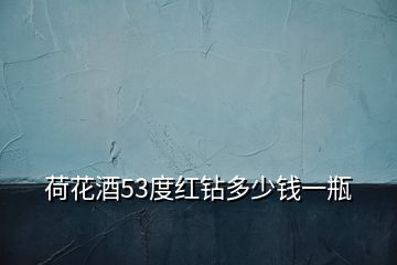 荷花酒53度紅鉆多少錢(qián)一瓶
