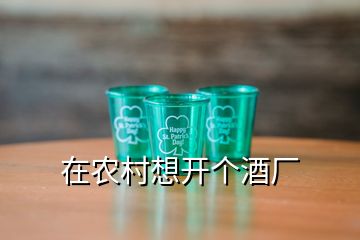 在農(nóng)村想開個酒廠