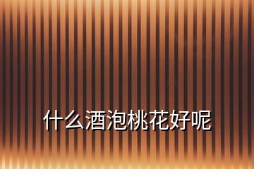 什么酒泡桃花好呢