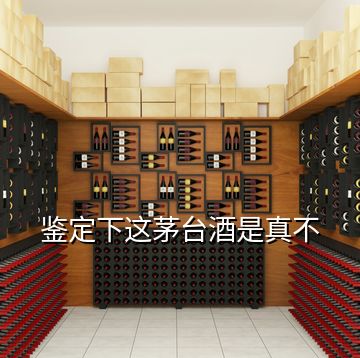 鑒定下這茅臺(tái)酒是真不