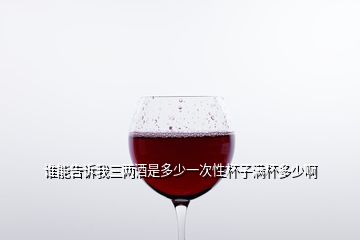 誰(shuí)能告訴我三兩酒是多少一次性杯子滿(mǎn)杯多少啊