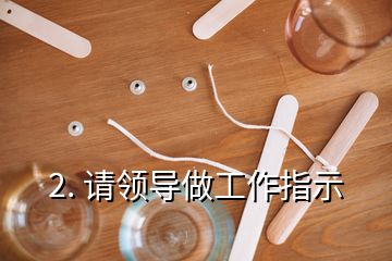 2. 請(qǐng)領(lǐng)導(dǎo)做工作指示