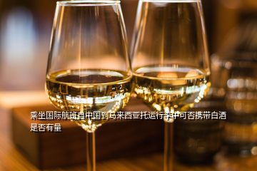 乘坐國際航班自中國到馬來西亞托運(yùn)行李中可否攜帶白酒是否有量