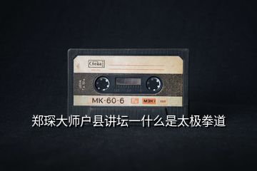 鄭琛大師戶(hù)縣講壇一什么是太極拳道