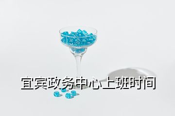 宜賓政務中心上班時間