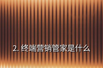 2. 終端營銷管家是什么