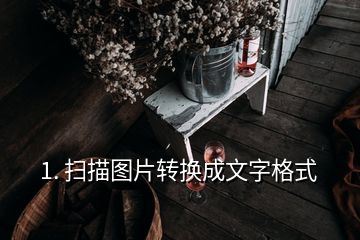 1. 掃描圖片轉換成文字格式