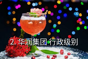 2. 華潤集團(tuán) 行政級別