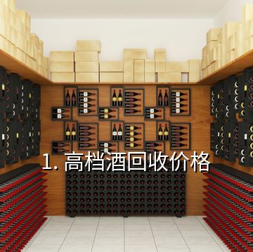 1. 高檔酒回收價格