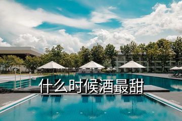 什么時(shí)候酒最甜